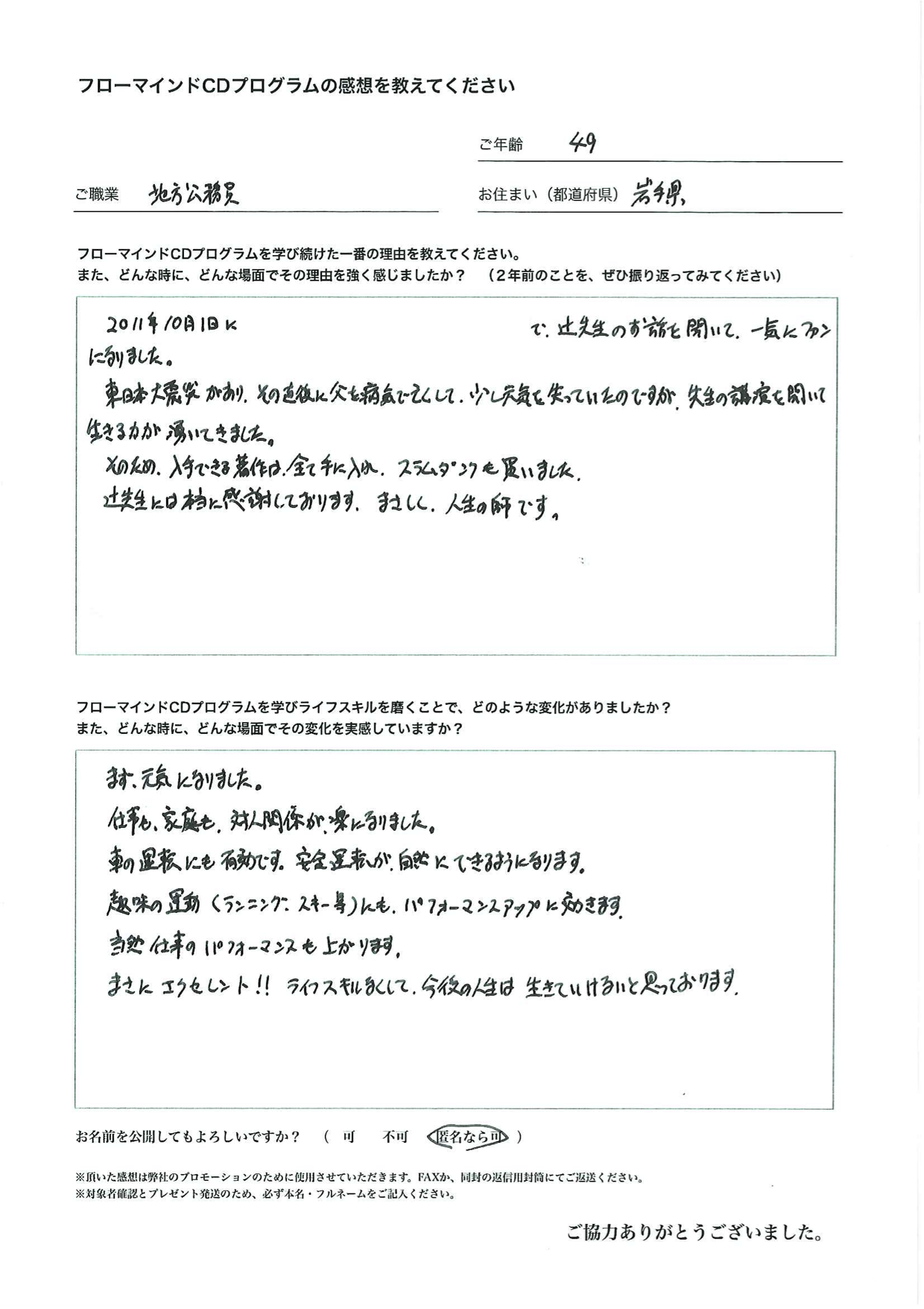 頑張っても結果の出せない自分にウンザリしていました。だから、これを